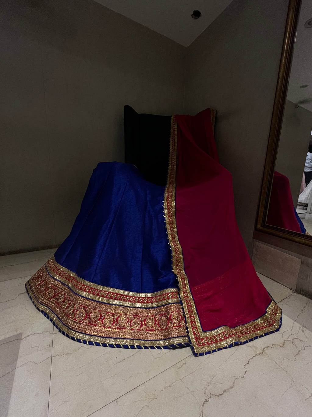 Raw Silk Lehenga Set