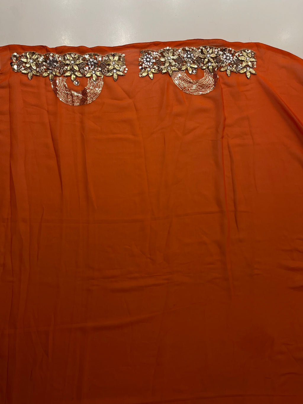 Rust Orange Saree