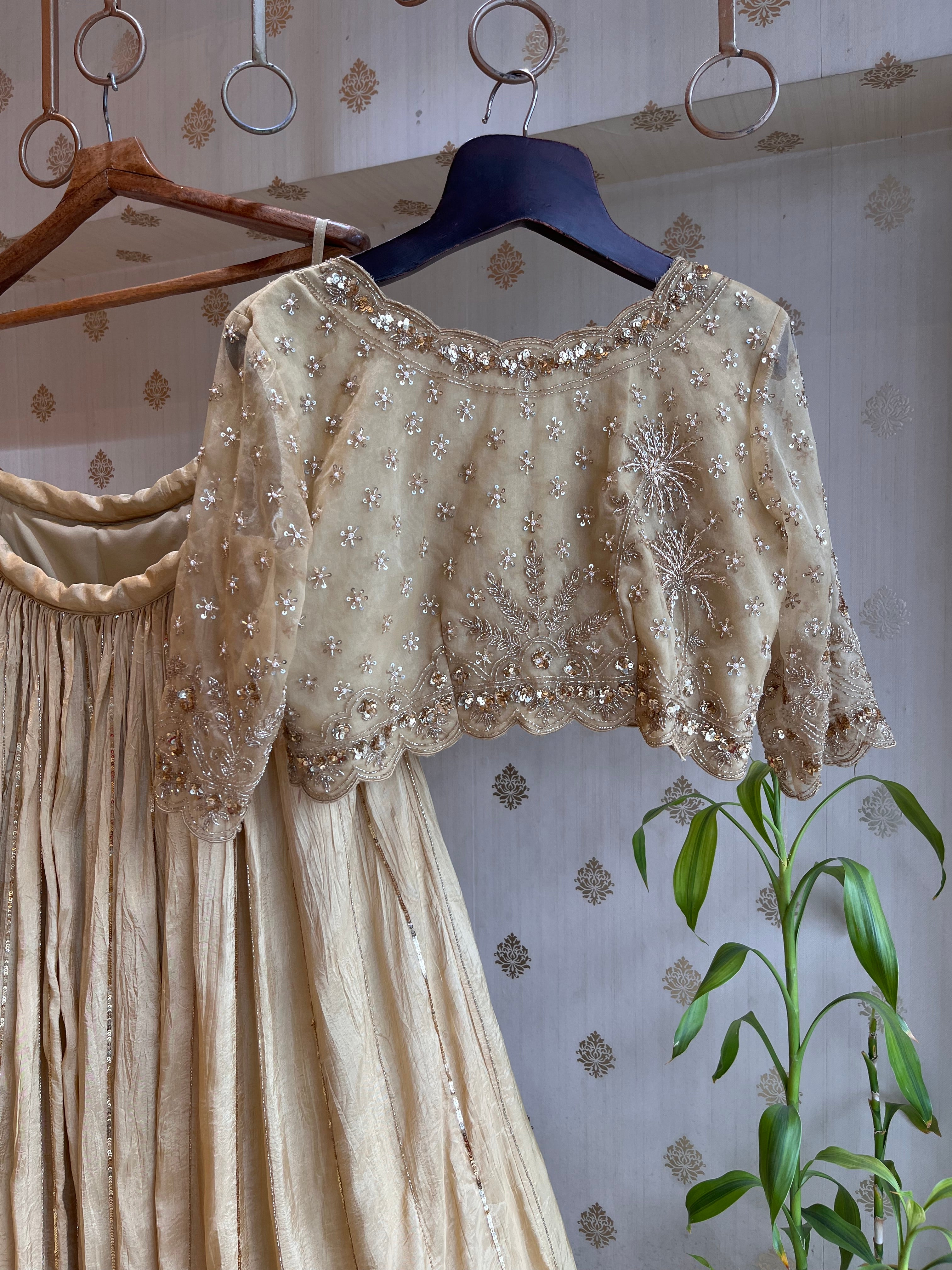 Golden Glam Light Lehenga Set
