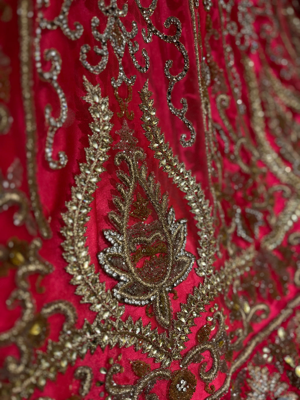 Pink Net Lehenga Set