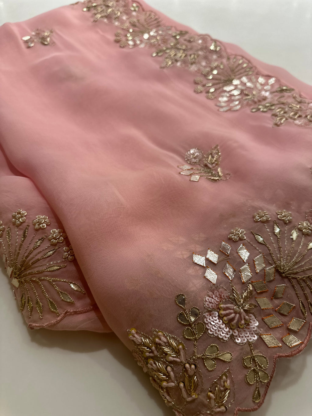 Rukmani Katcha Gotapatti Soft Organza saree