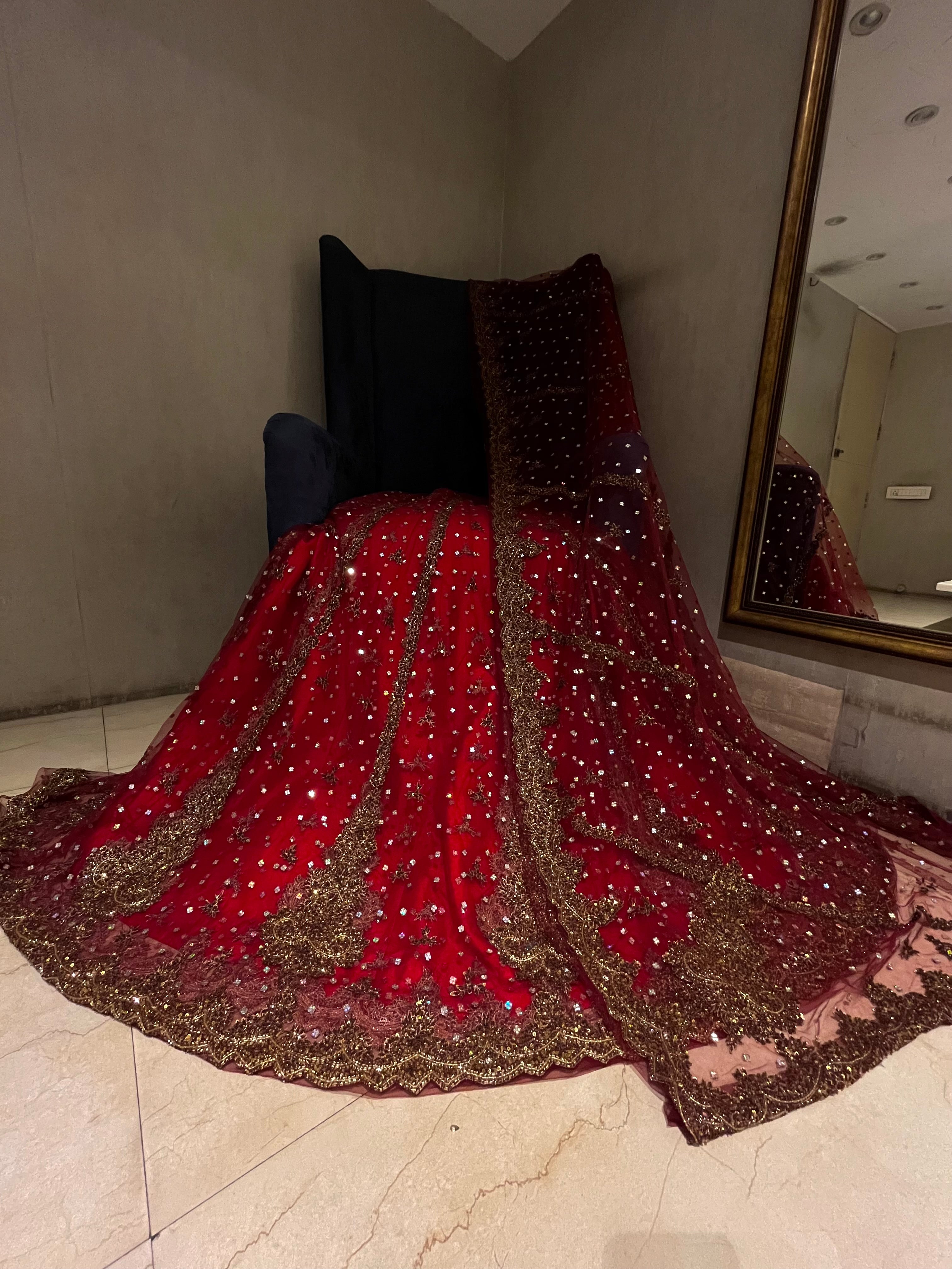 Traditional Net Lehenga Set