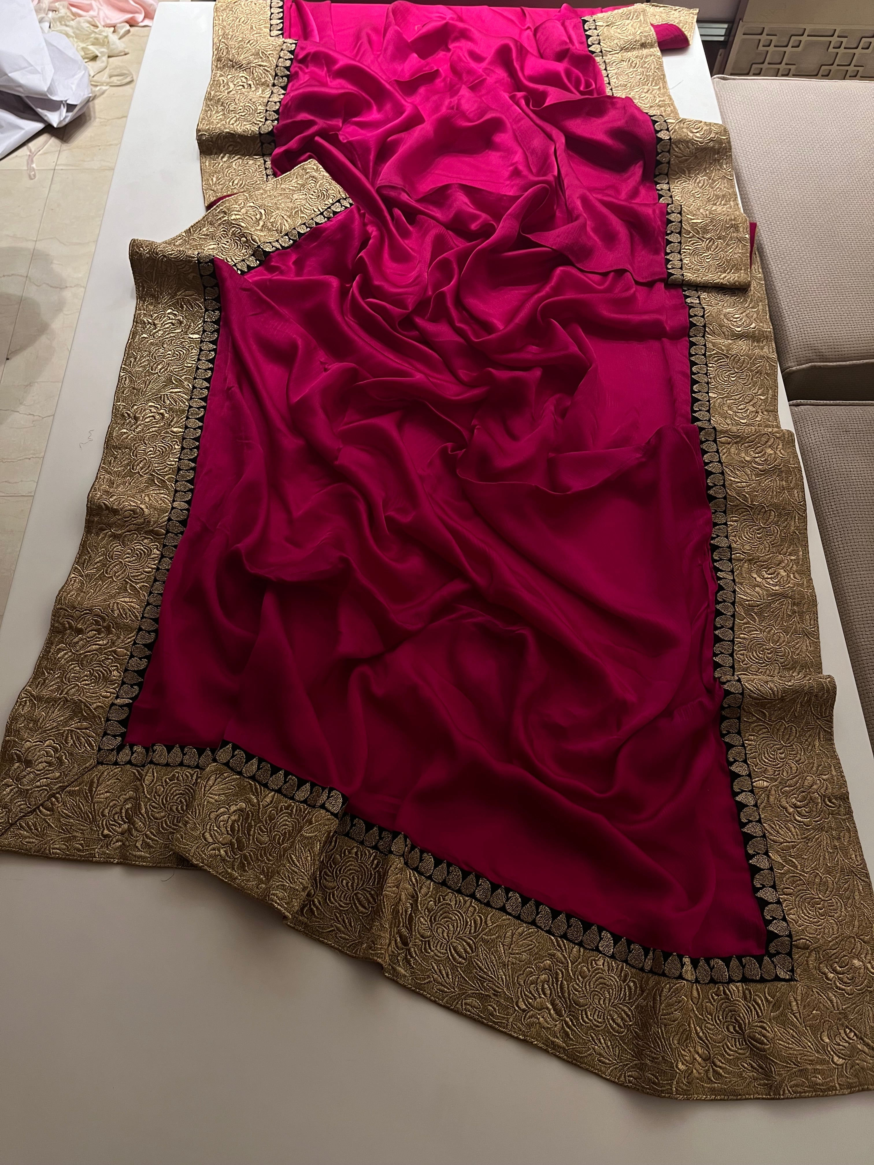 The Magenta Glam Saree
