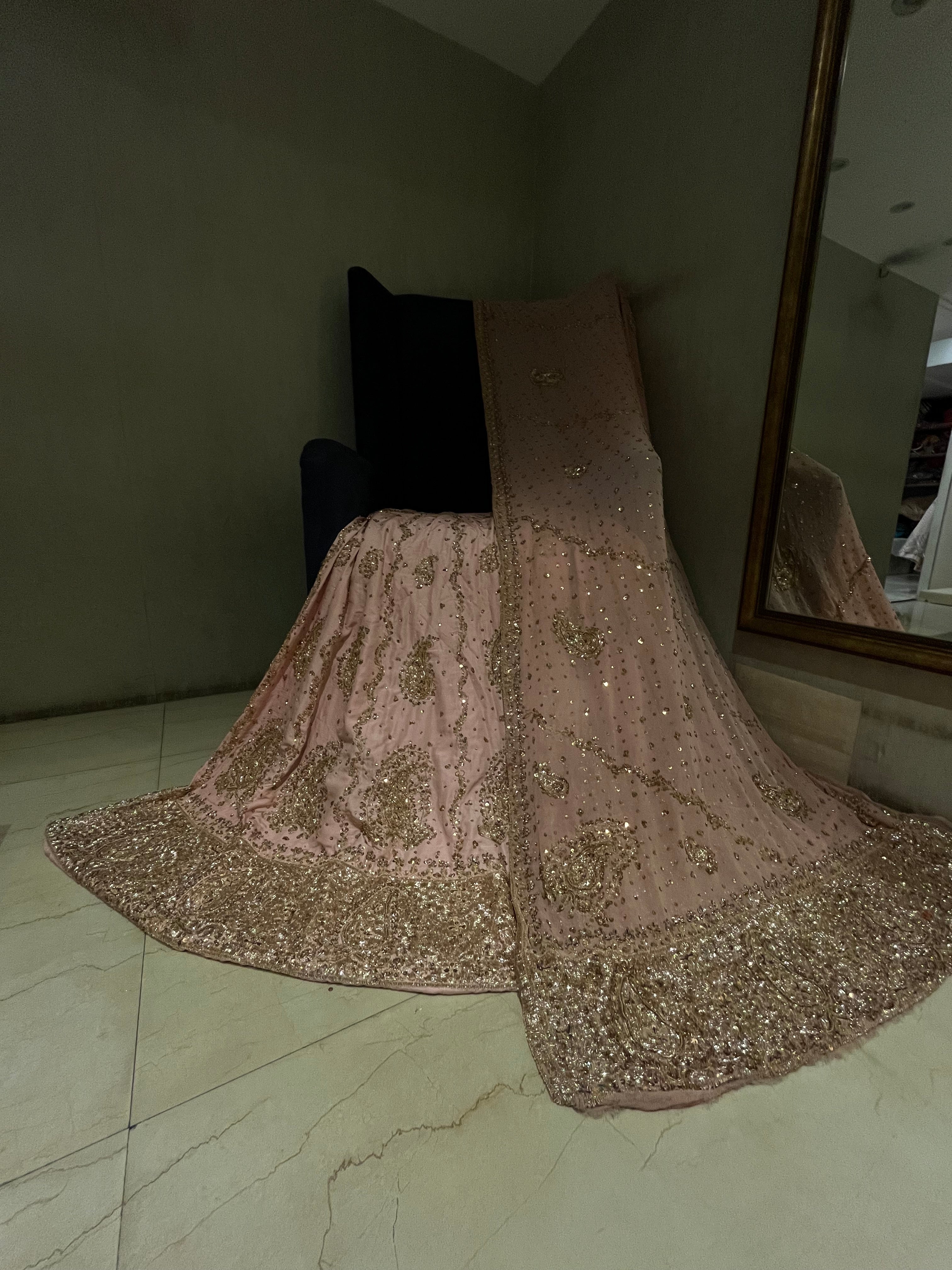 Pastel Pink & Golden Charm Lehenga Set