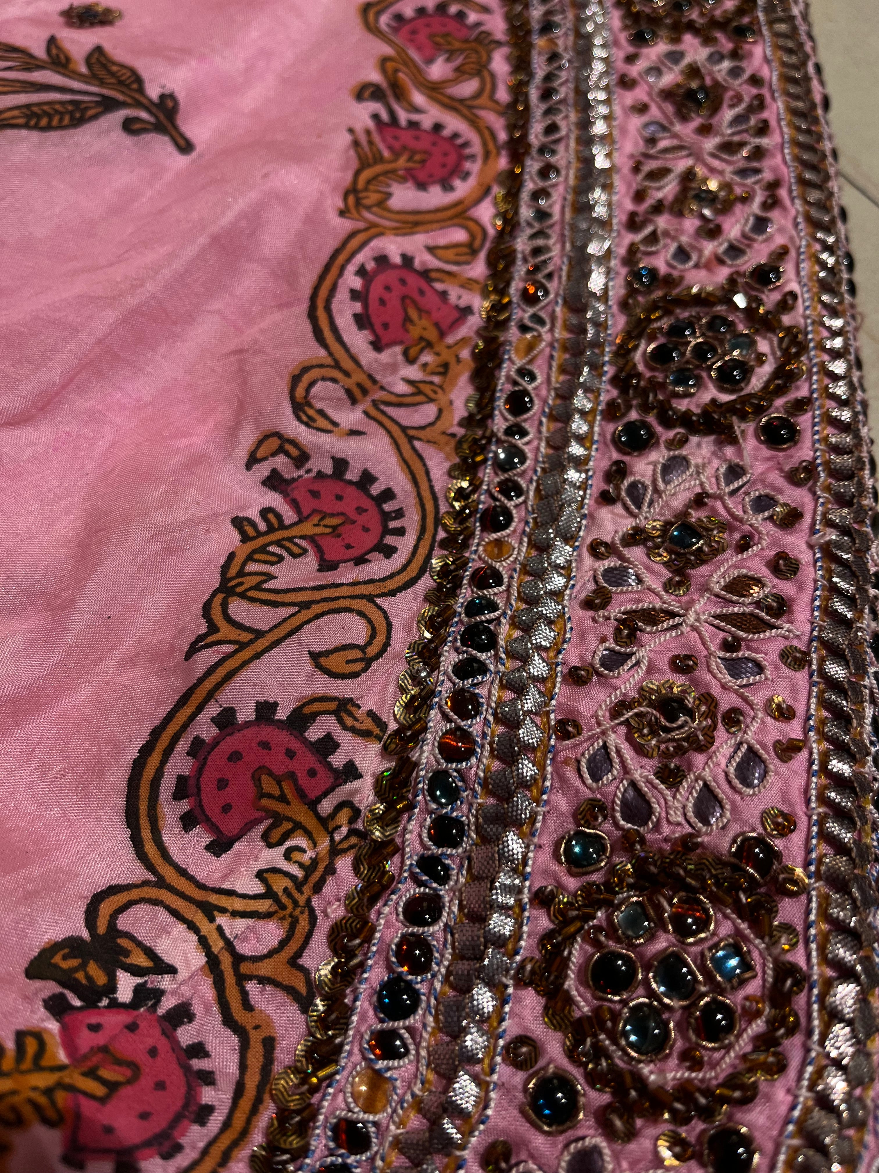 Printed Pink Lehenga Set
