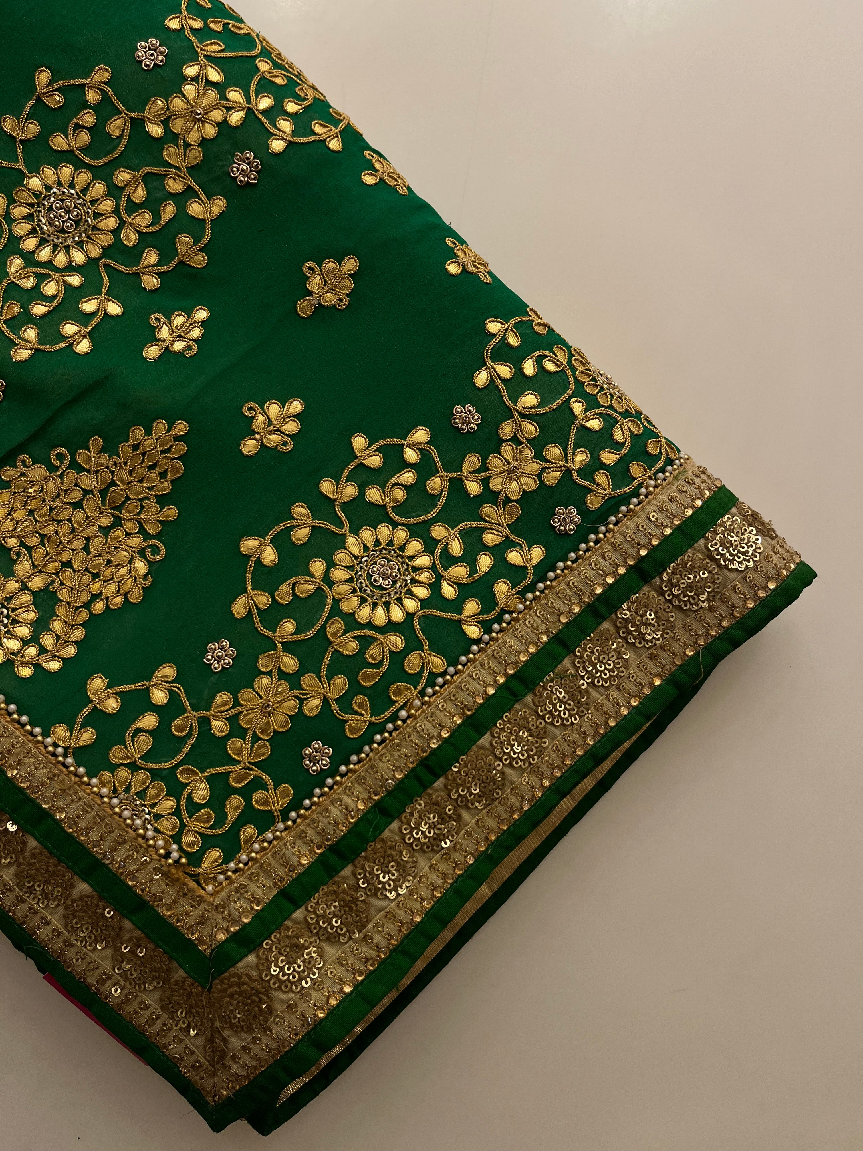 madhuri dixit designer half-half saree