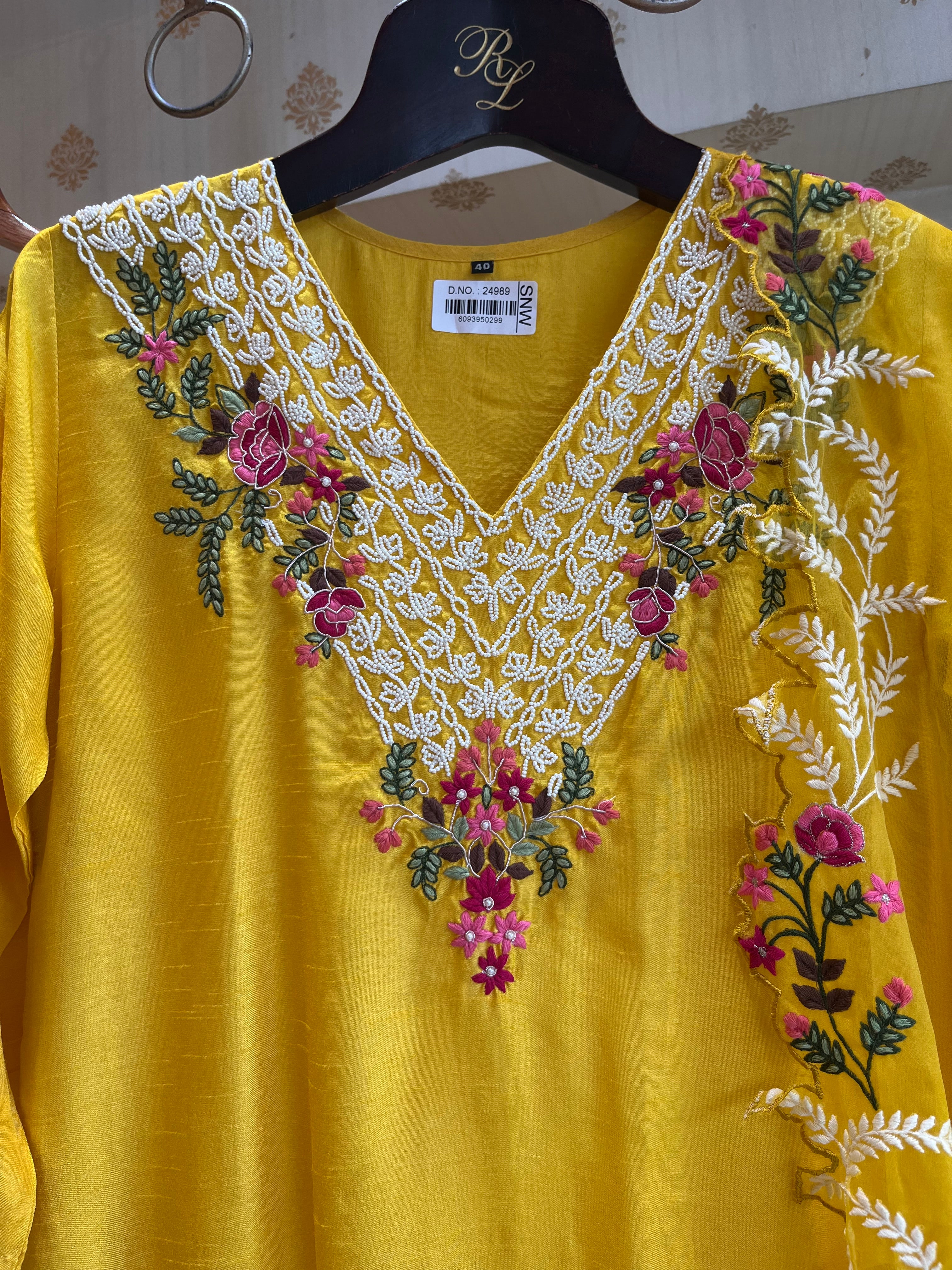 Mango Yellow Straight Suit Set