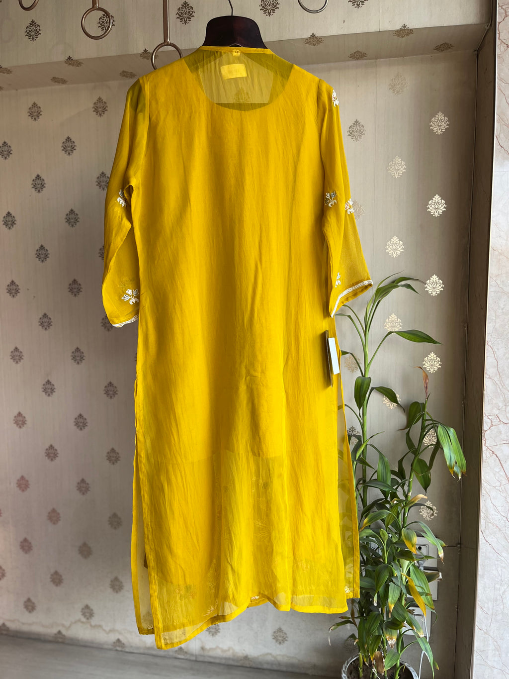 Mustard Organza suit