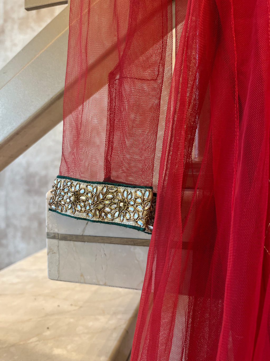 Traditional Red Anarkali