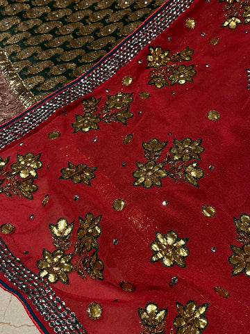 Jaipuri Gerua Lehenga Set