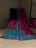 Firozi & Magenta Lehenga Set