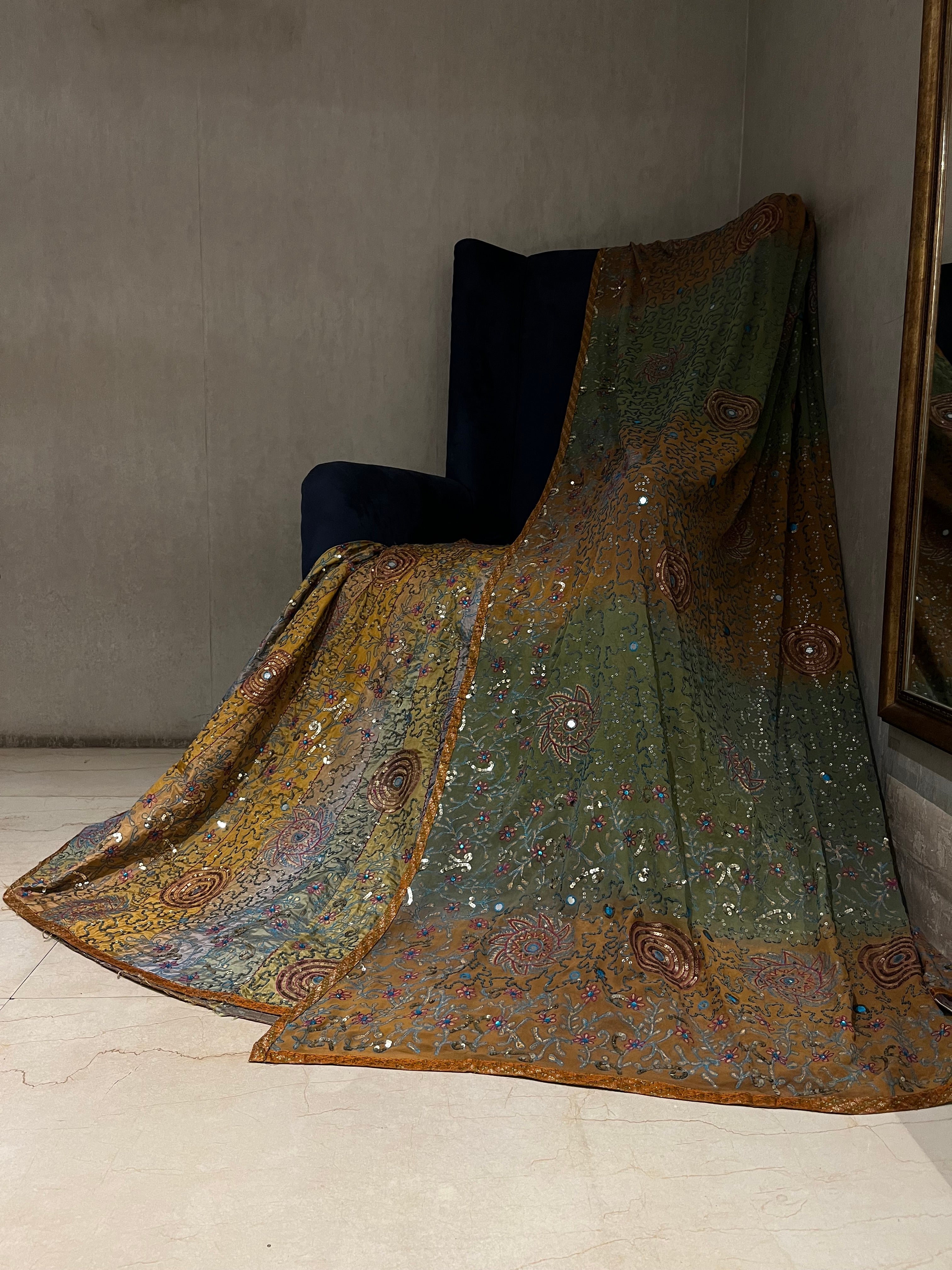 Rusty multicoloured Lehenga Set