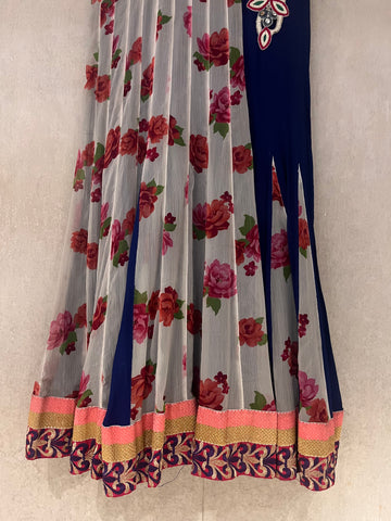 Pure chiffon Anarkali Style Kurta