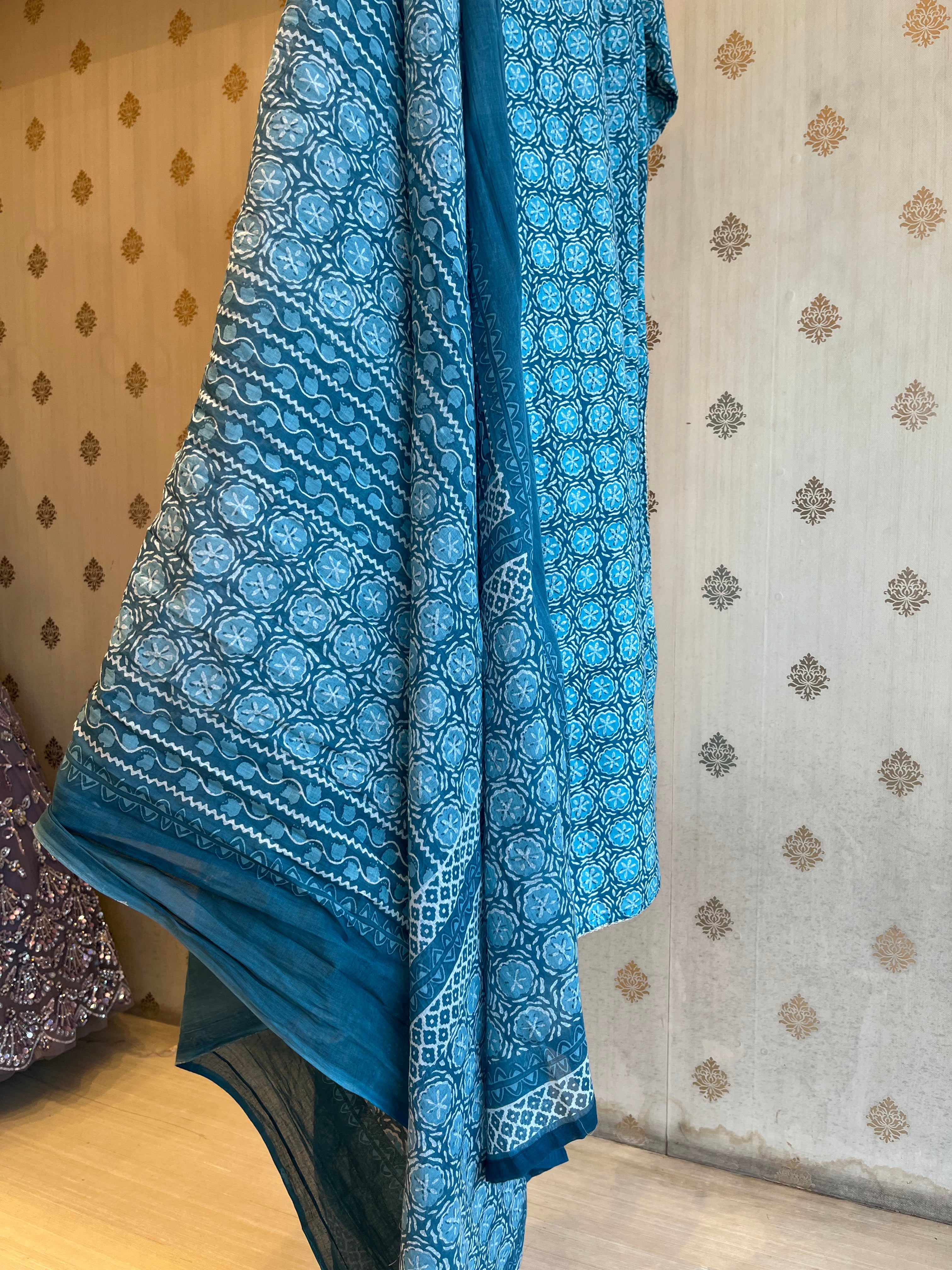 Hues of Blue Kurti and Dupatta