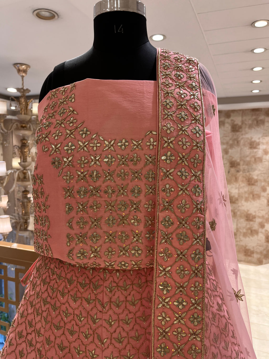 Jaipuri Bindori Bridal Lehenga set