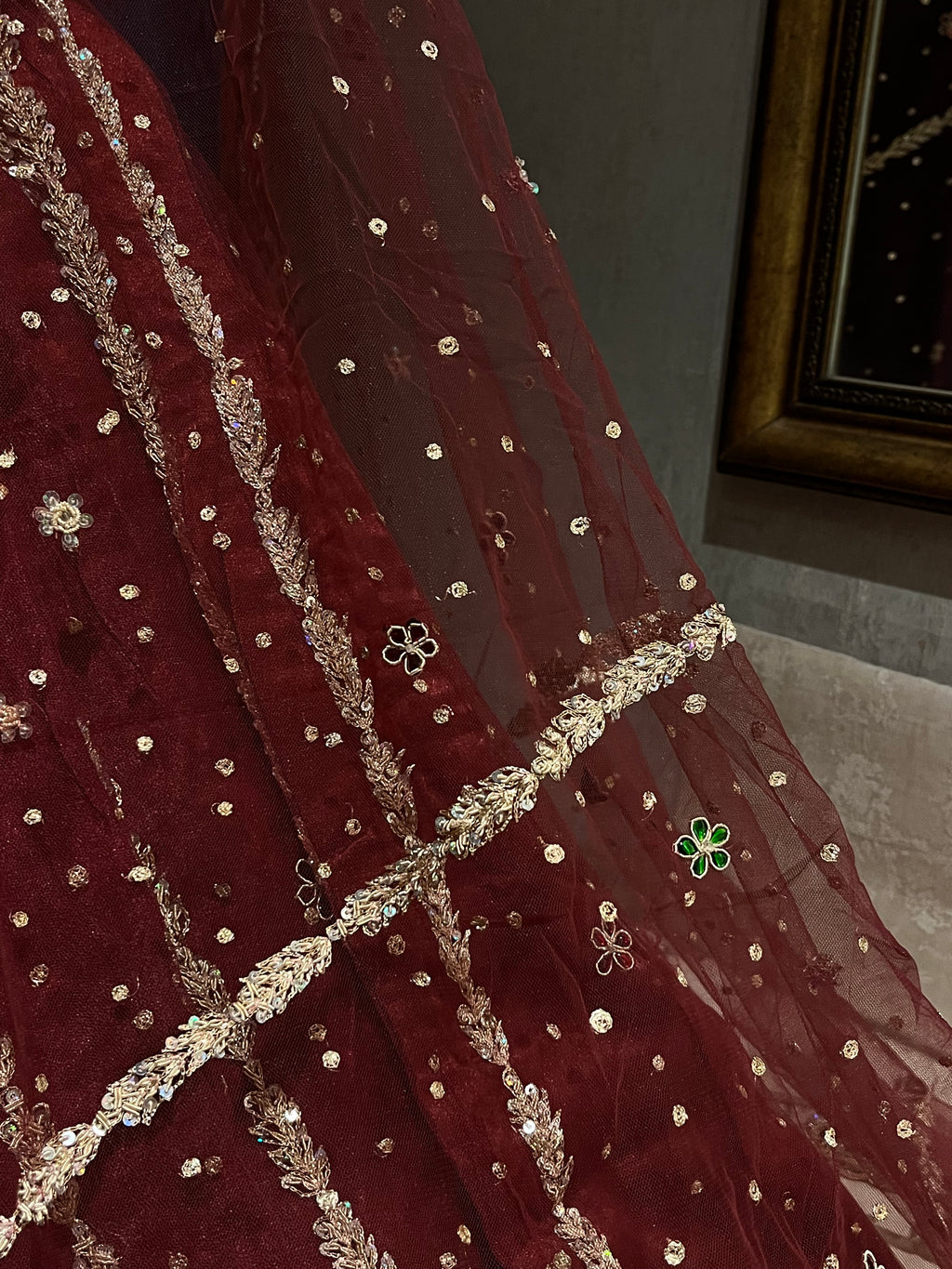 Rajwada style net lehenga set