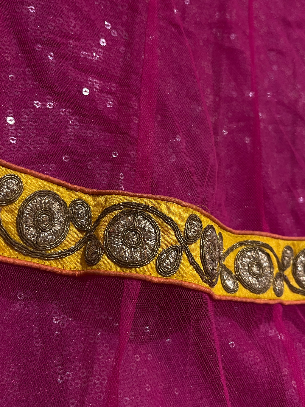 Raani Pink sequins lehenga set