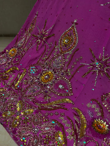 Gilded Mauve Lehenga Set