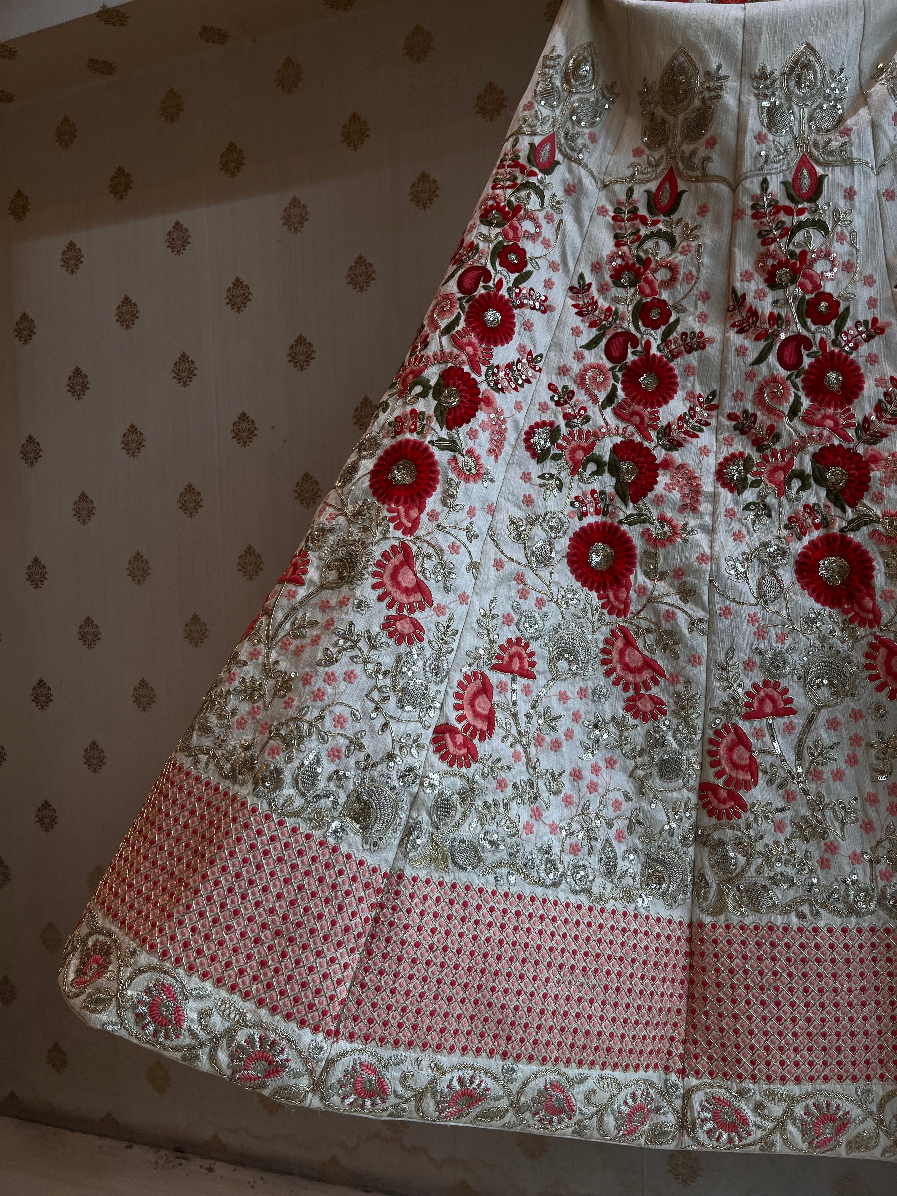 Floral Ivory lehenga set