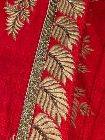 bridal red sabya lehenga set