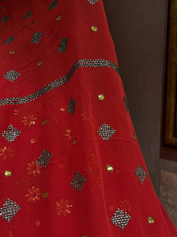 Jaipuri Gerua Lehenga Set