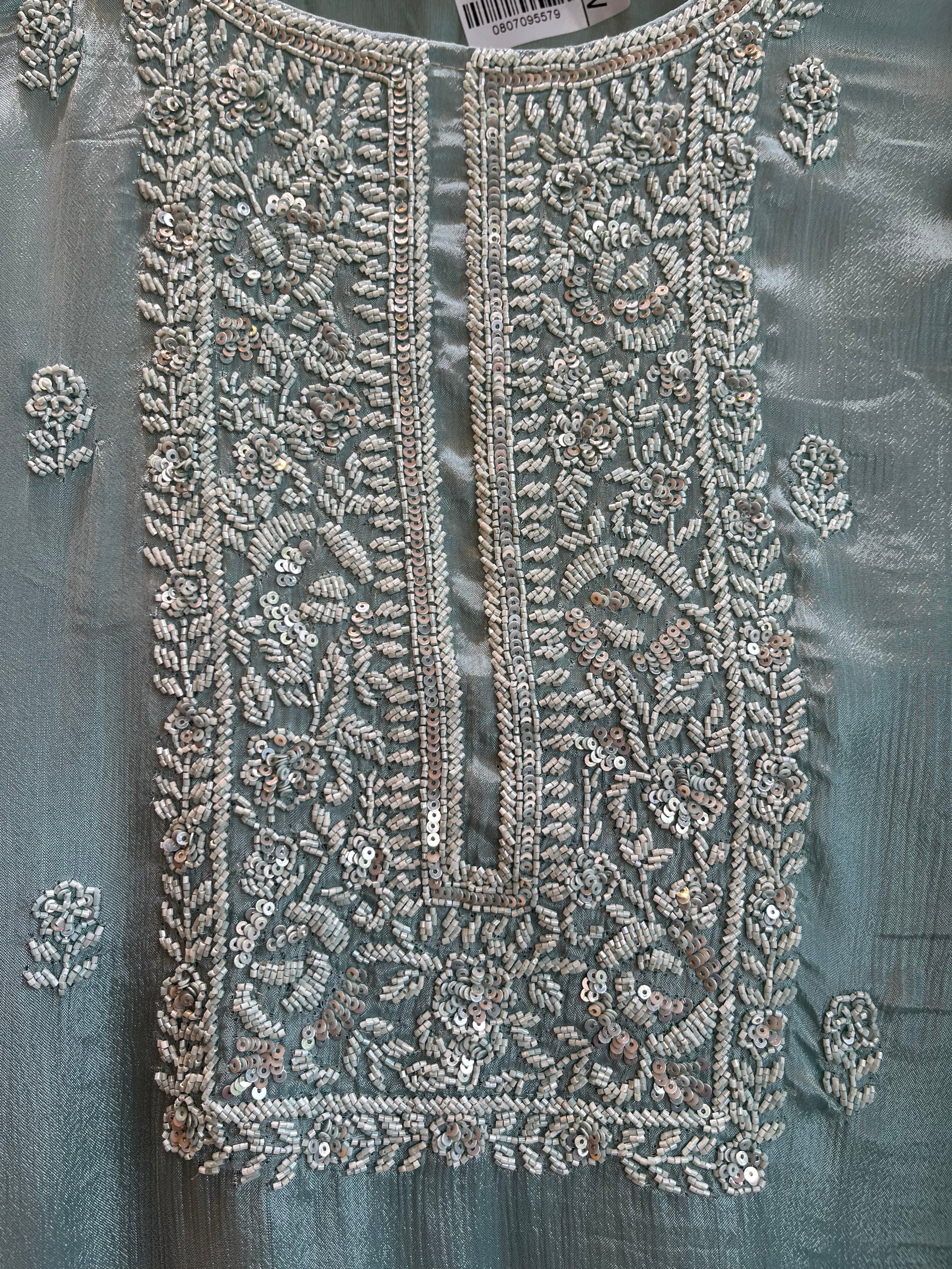 Vintage Blue Plazo Suit Set