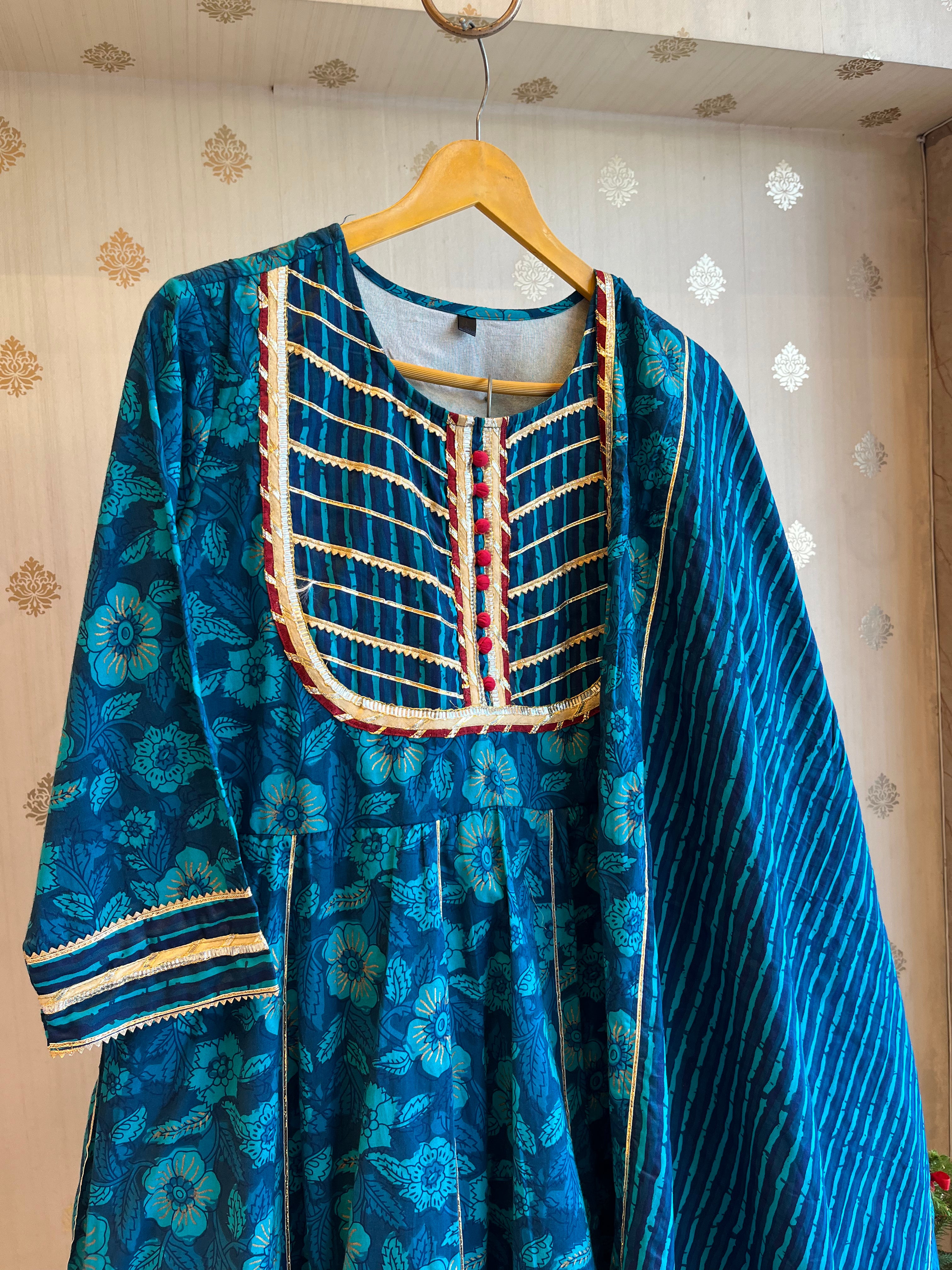 Printed Cotton Sharara Set