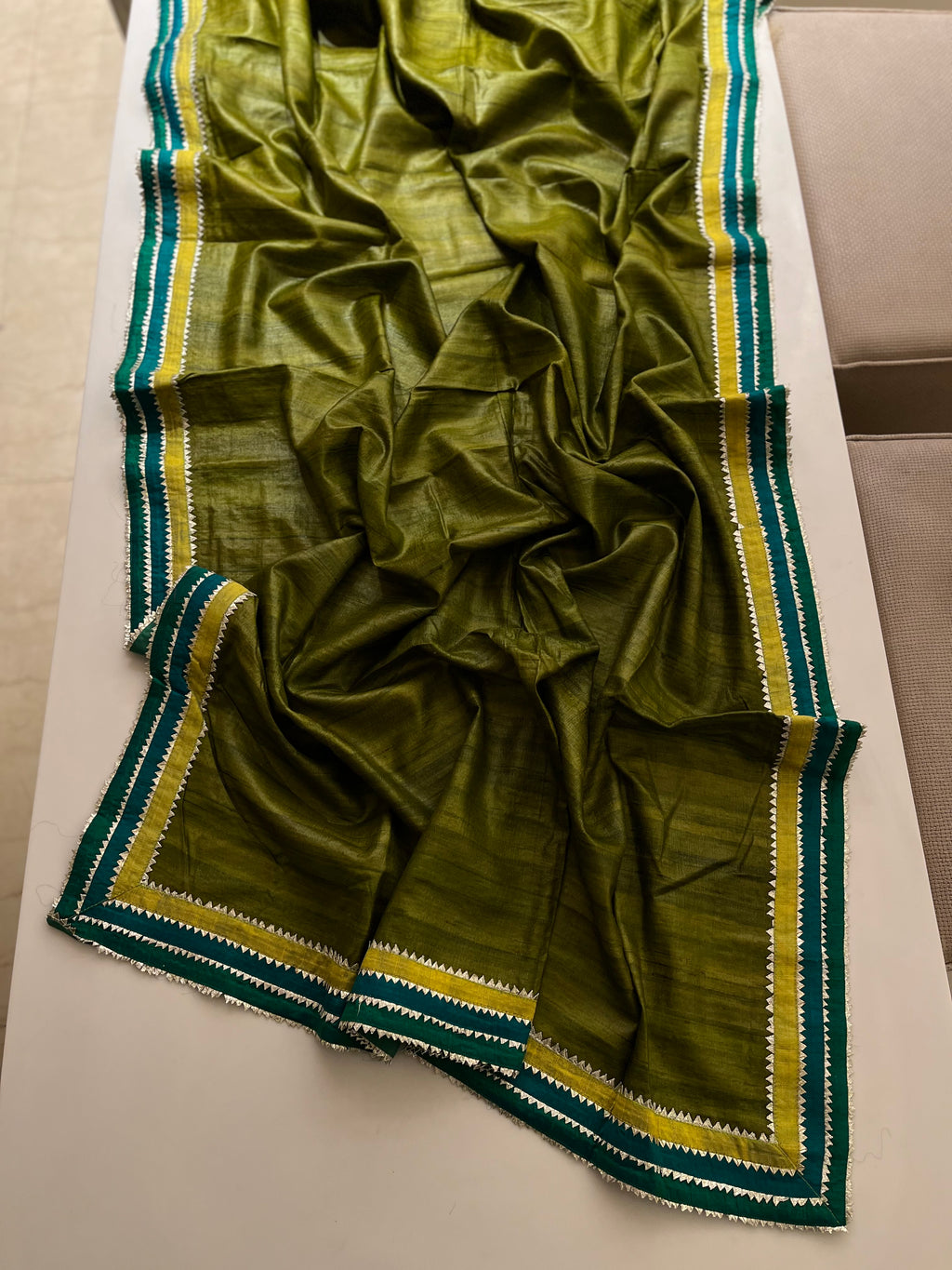 Raw mango silk saree