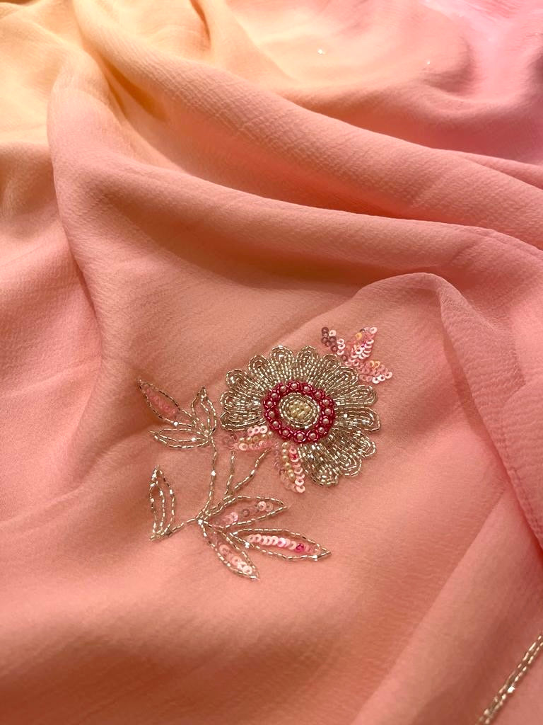 Pastel Ombre saree