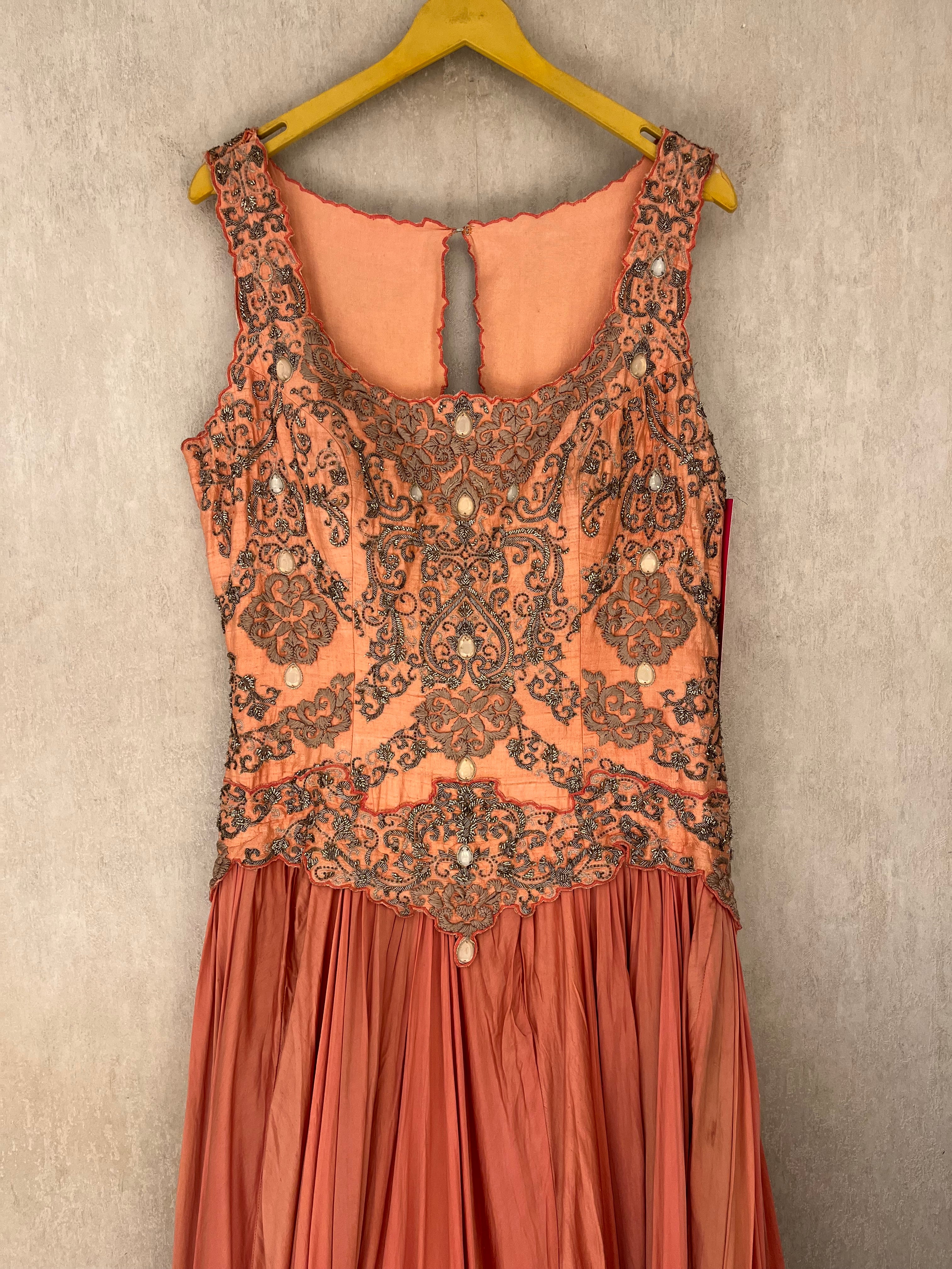 Peach Corset Gown
