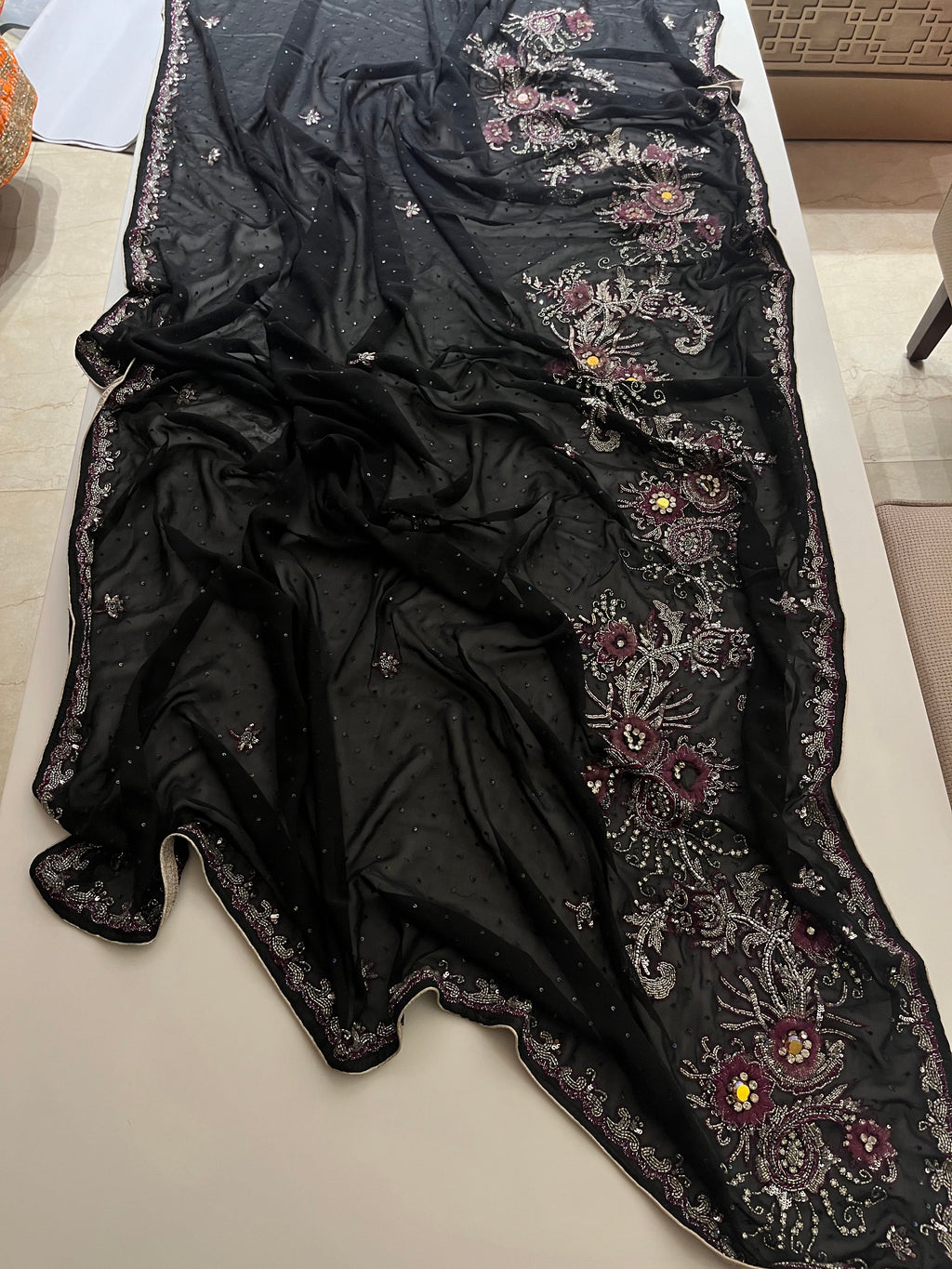 Black Cocktail Saree