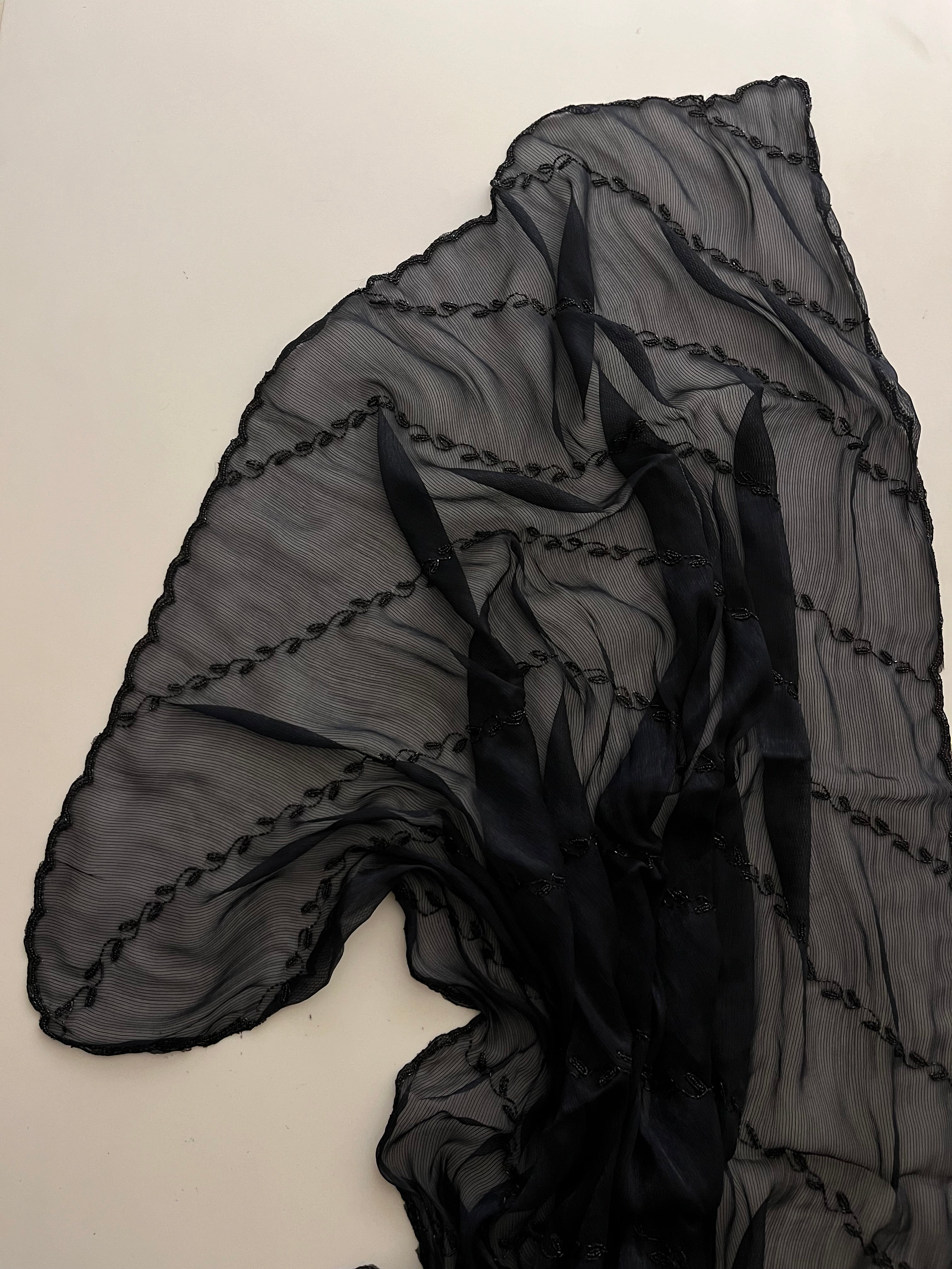 Deep Black Cocktail Saree