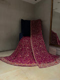 Bridal Magenta Jaipuri Lehenga Set
