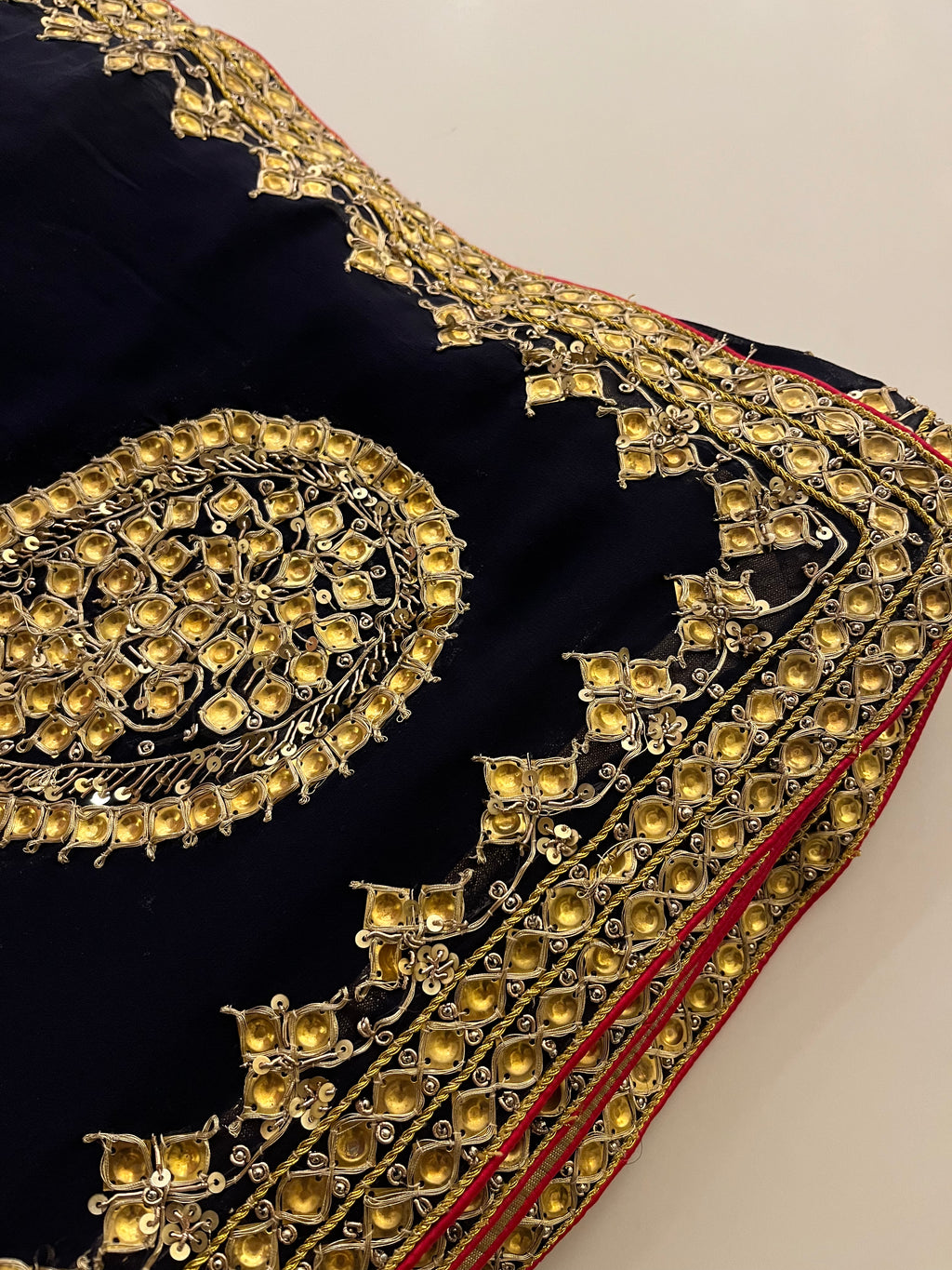 Dark Navy Georgette Saree