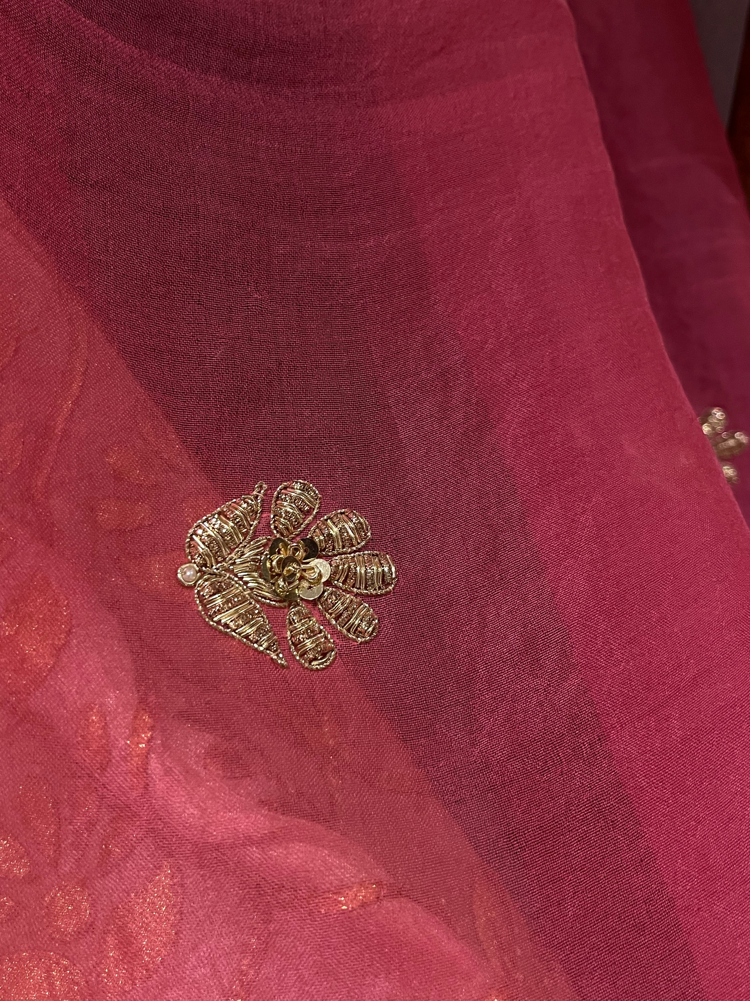 Golden &Pink light lehenga set