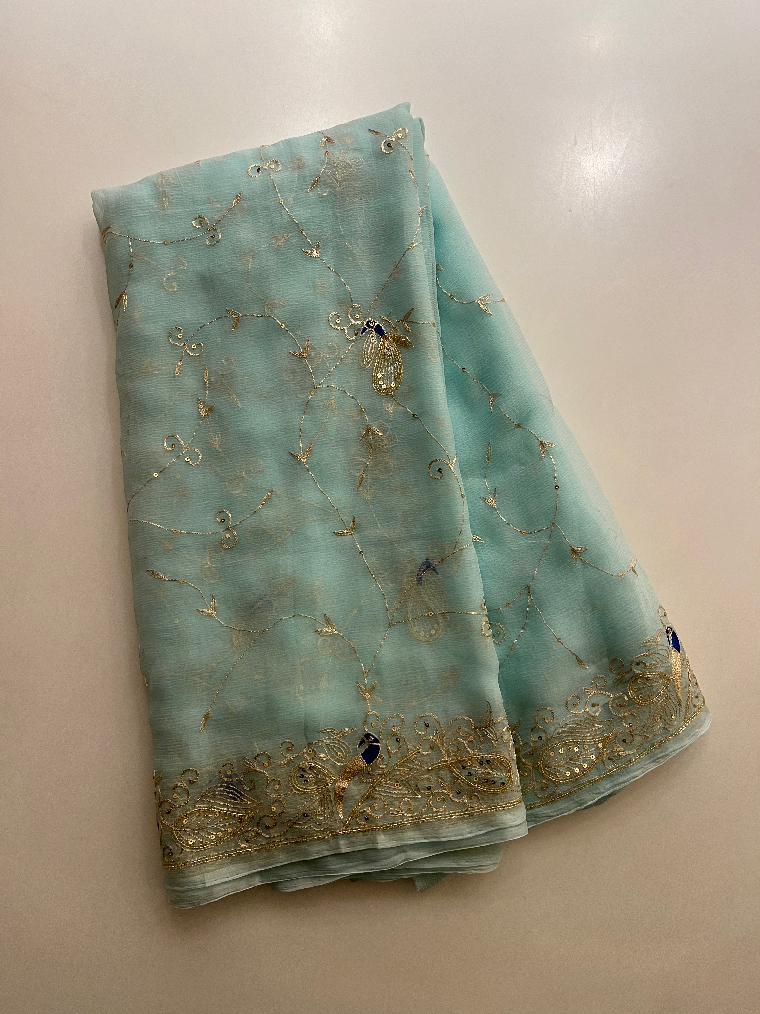 Baisaa Jaipuri Aari work saree