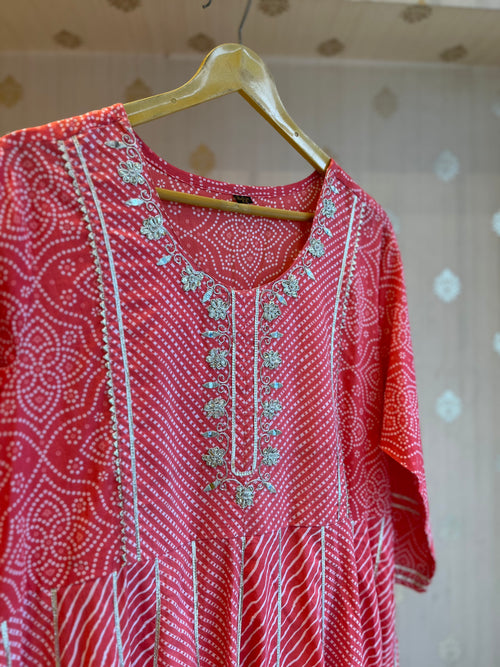 Bandhani Leheriya Kurti