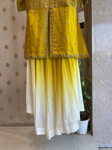 Mustard Yellow kothi and Skirt set