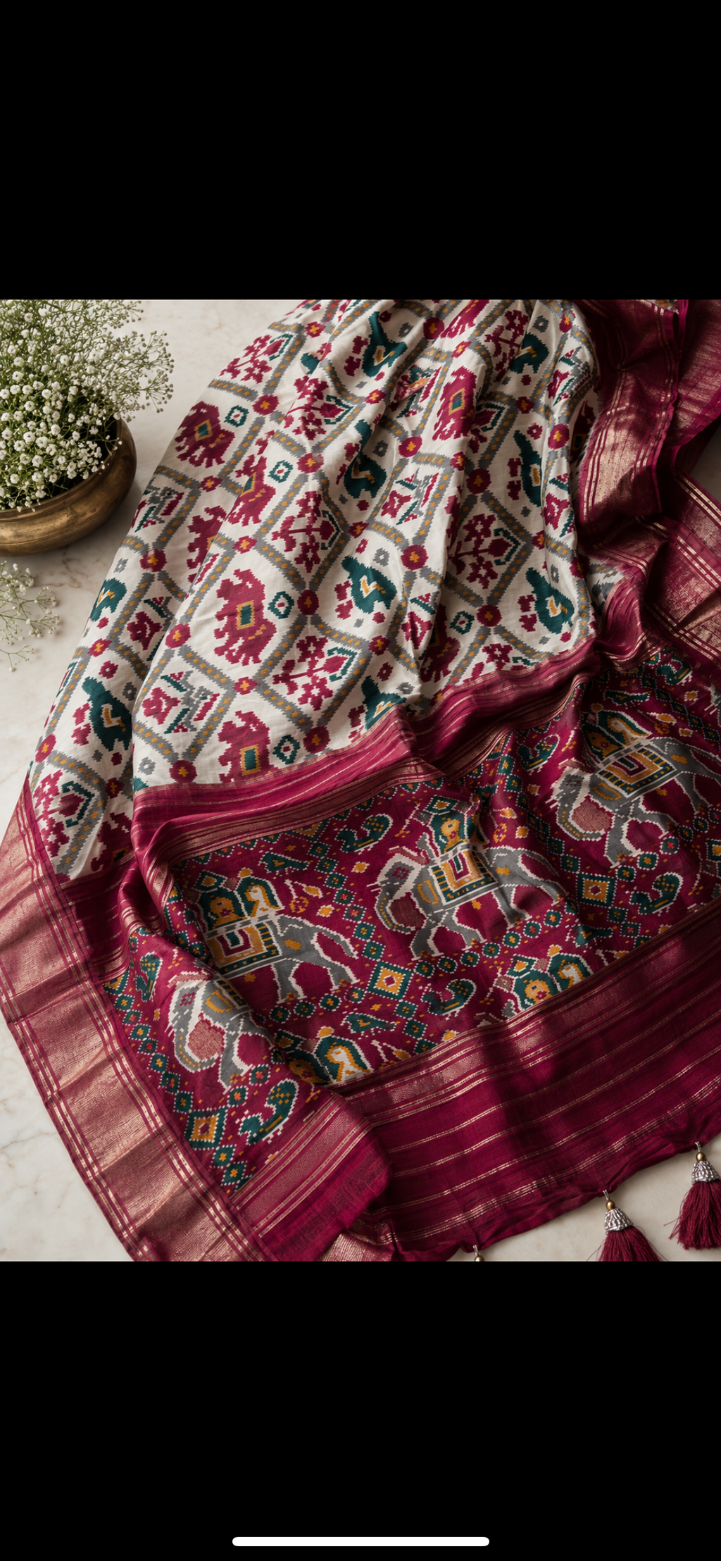 Patola print silk saree