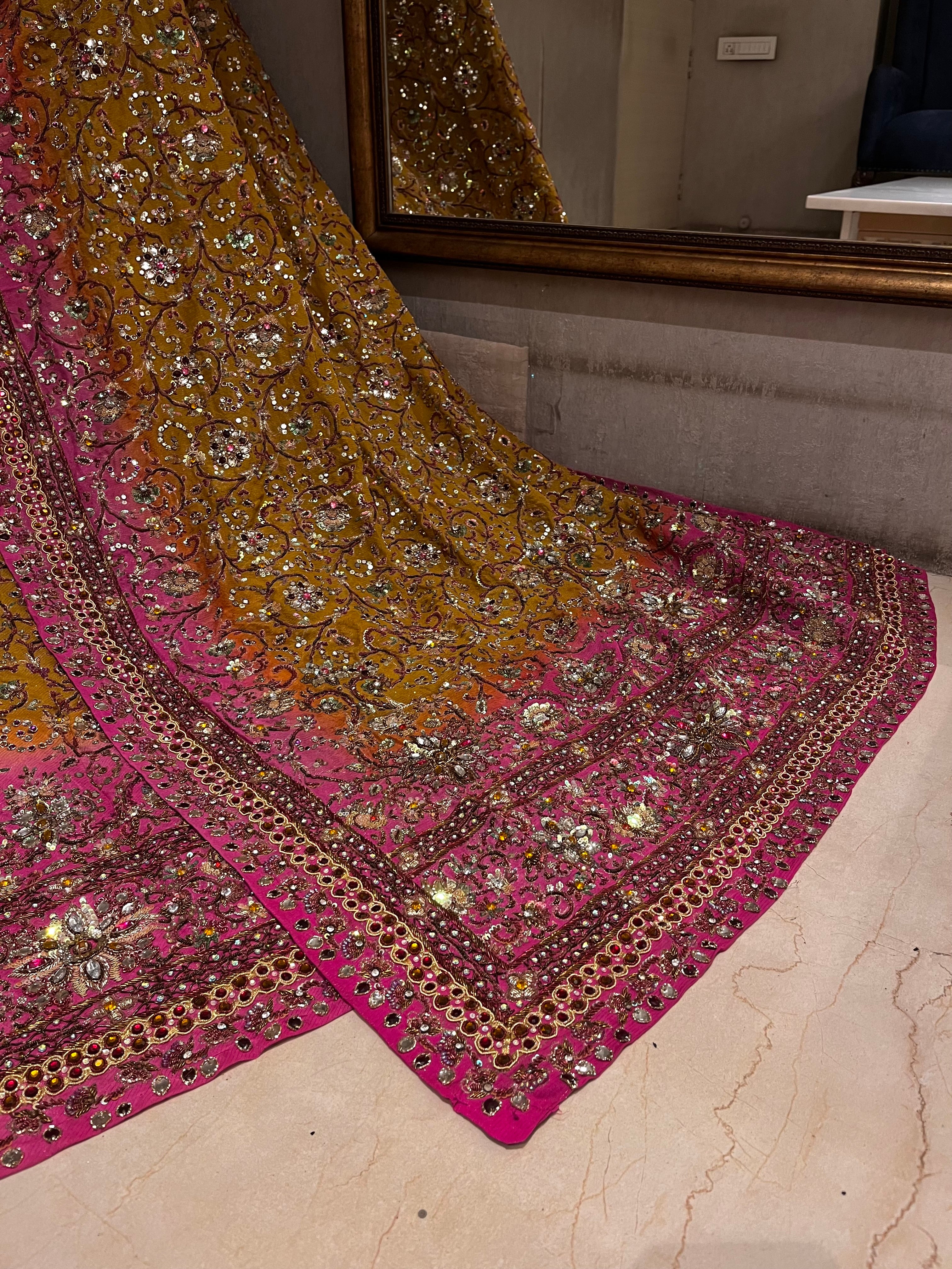 Bridal Heavy Zardozi Lehenga Set