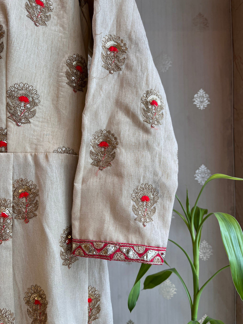Raw silk Full Length anarkali