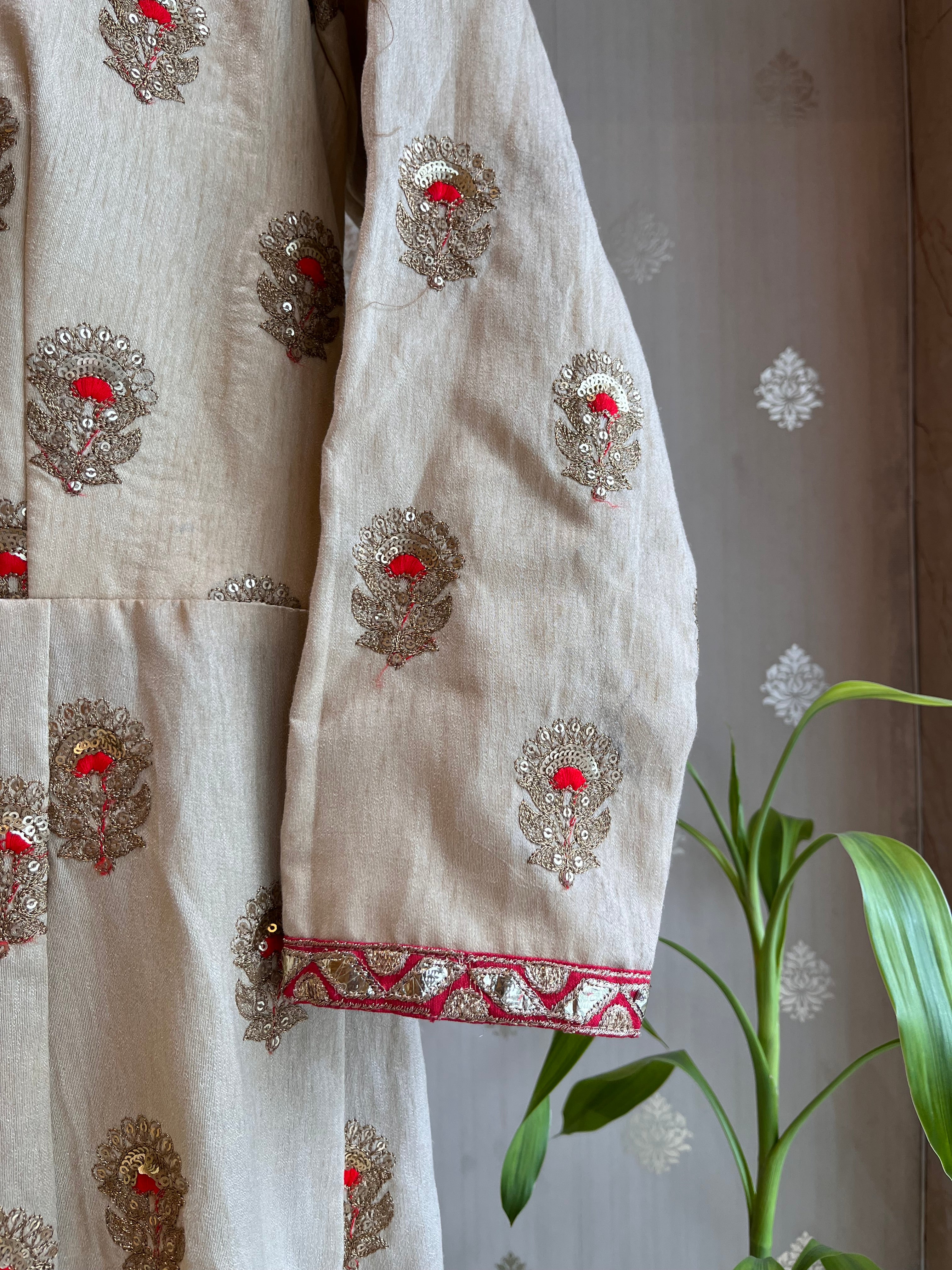 Raw silk Full Length anarkali