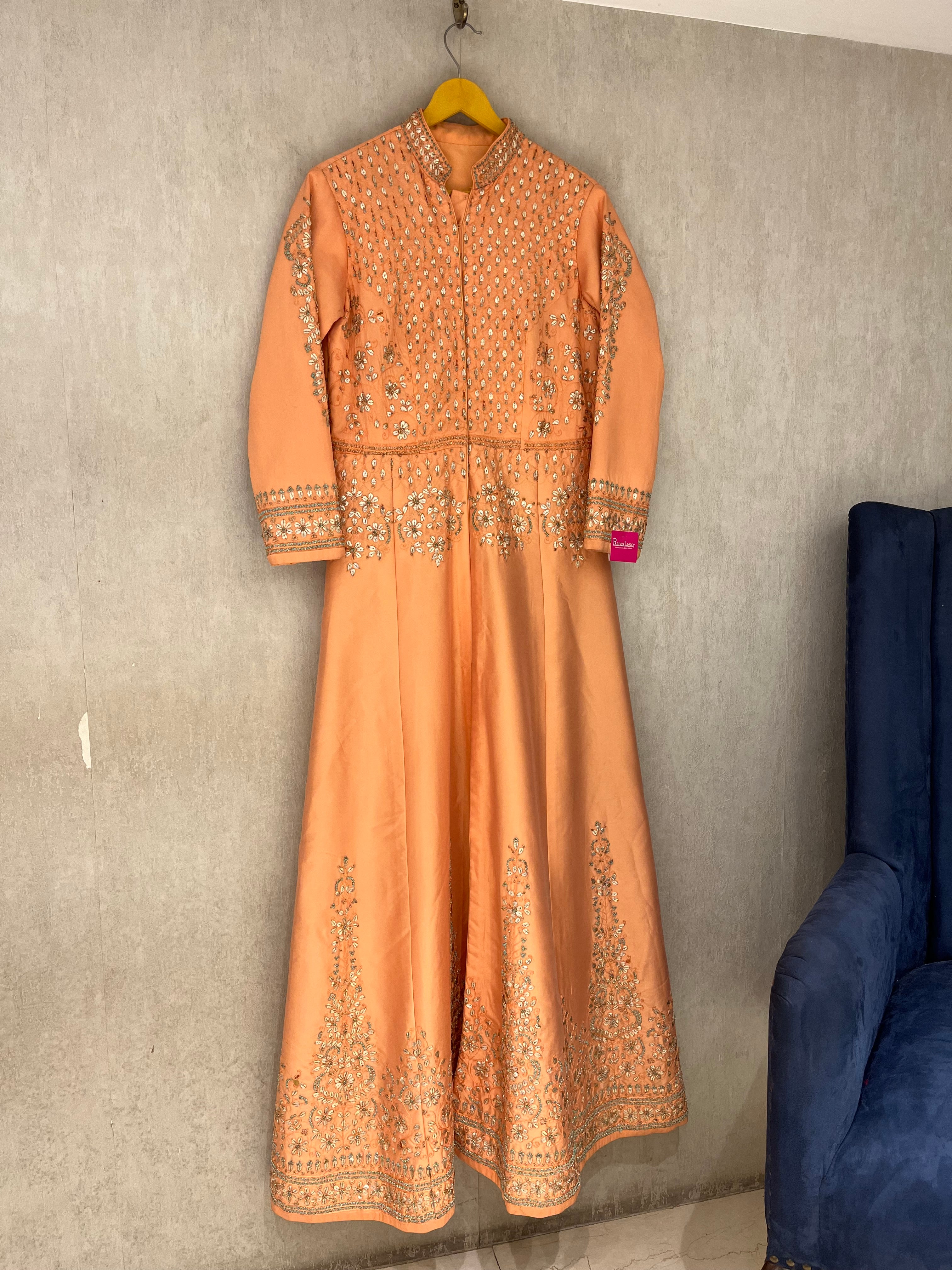 Peach Silk Gown