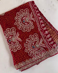 Beautiful Heavy Pure Gajji Silk Bandhej saree