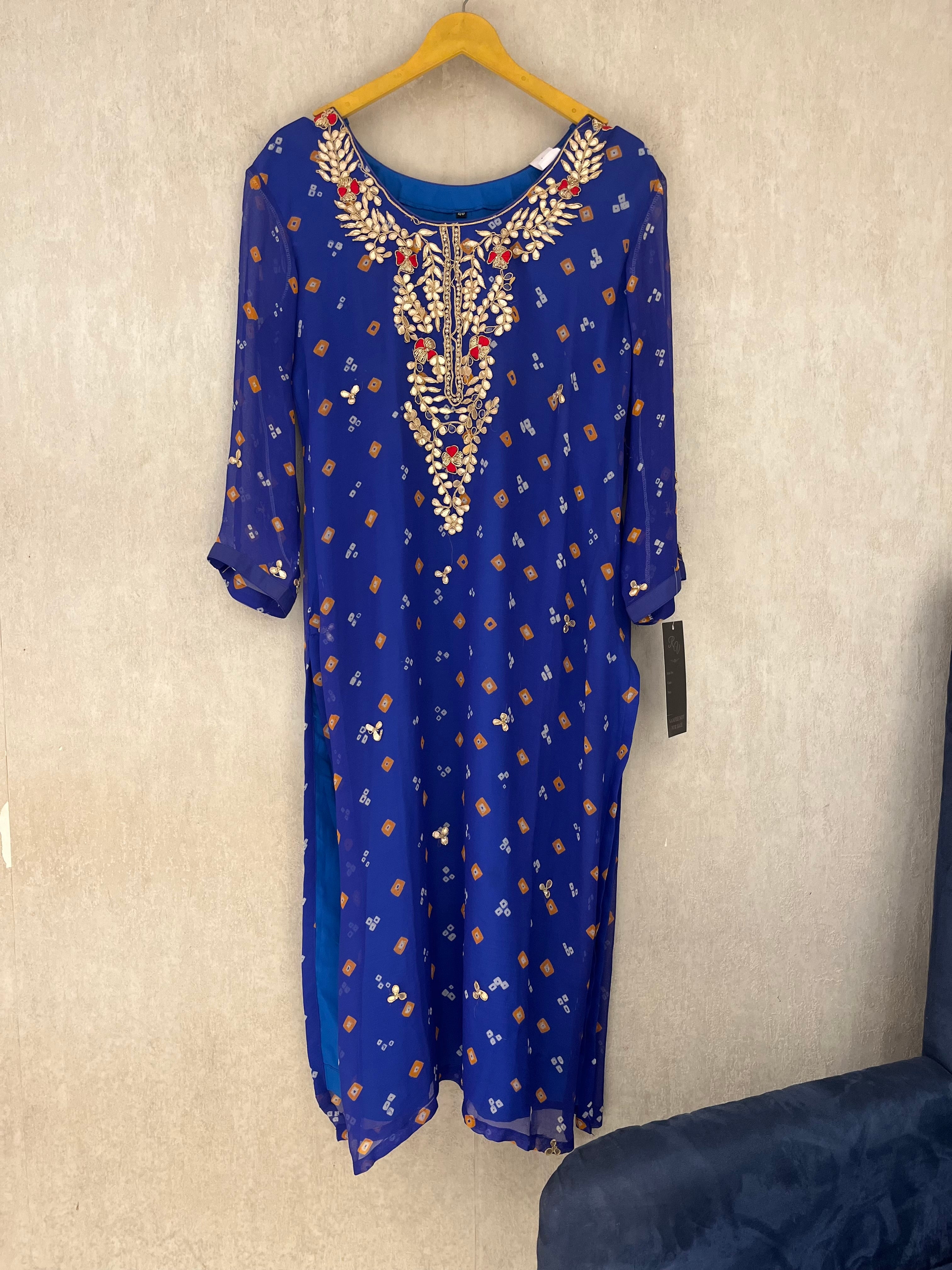Royal Blue Bandej Kurti