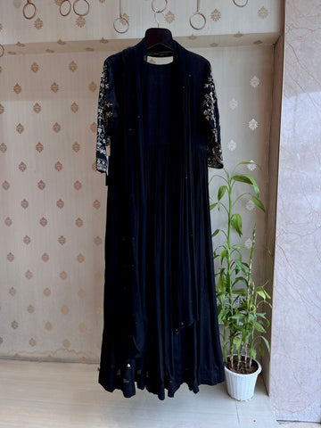 Black Alia Cut Anarkali