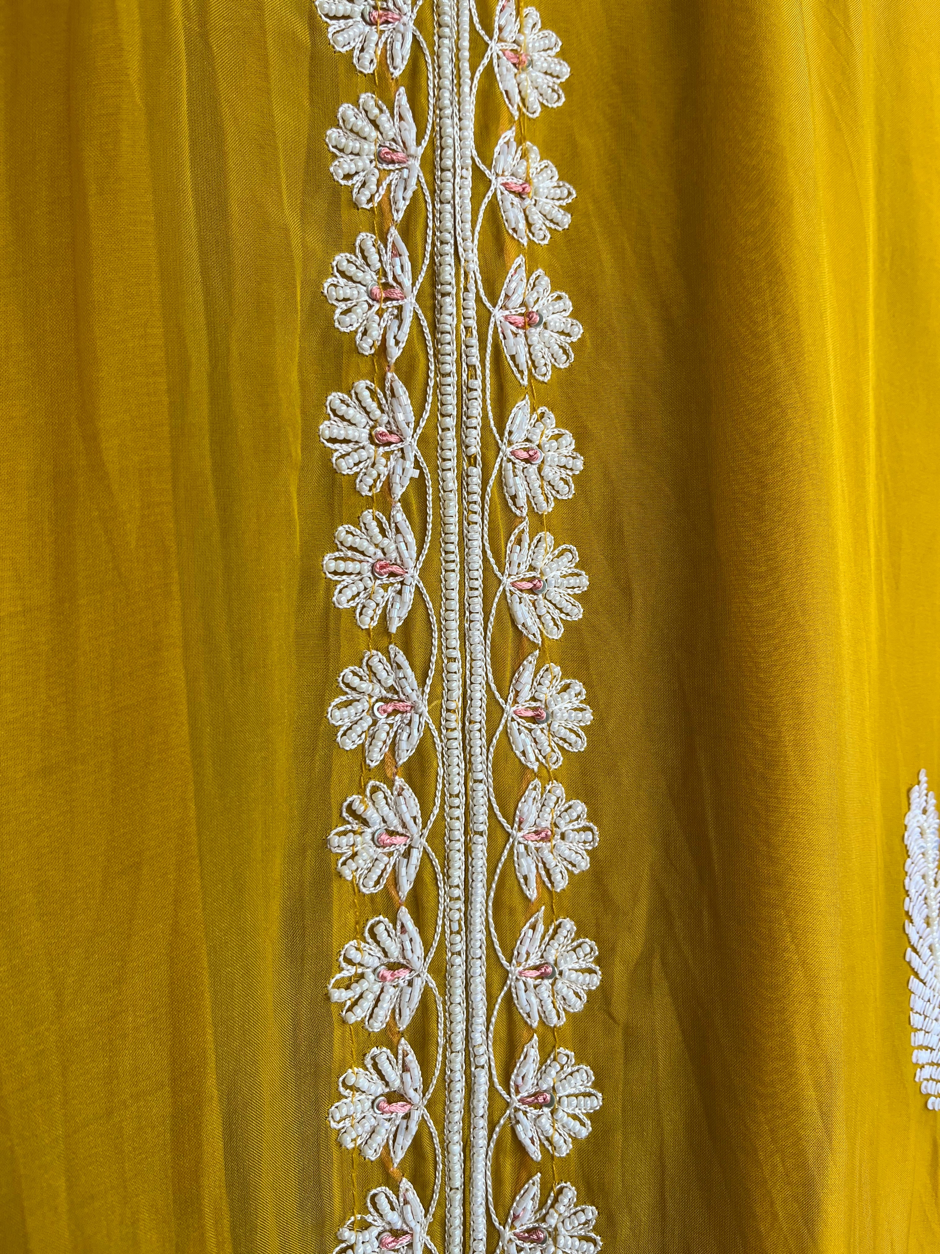 Mustard Organza suit