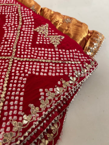 Pure Gajji silk chokad saree