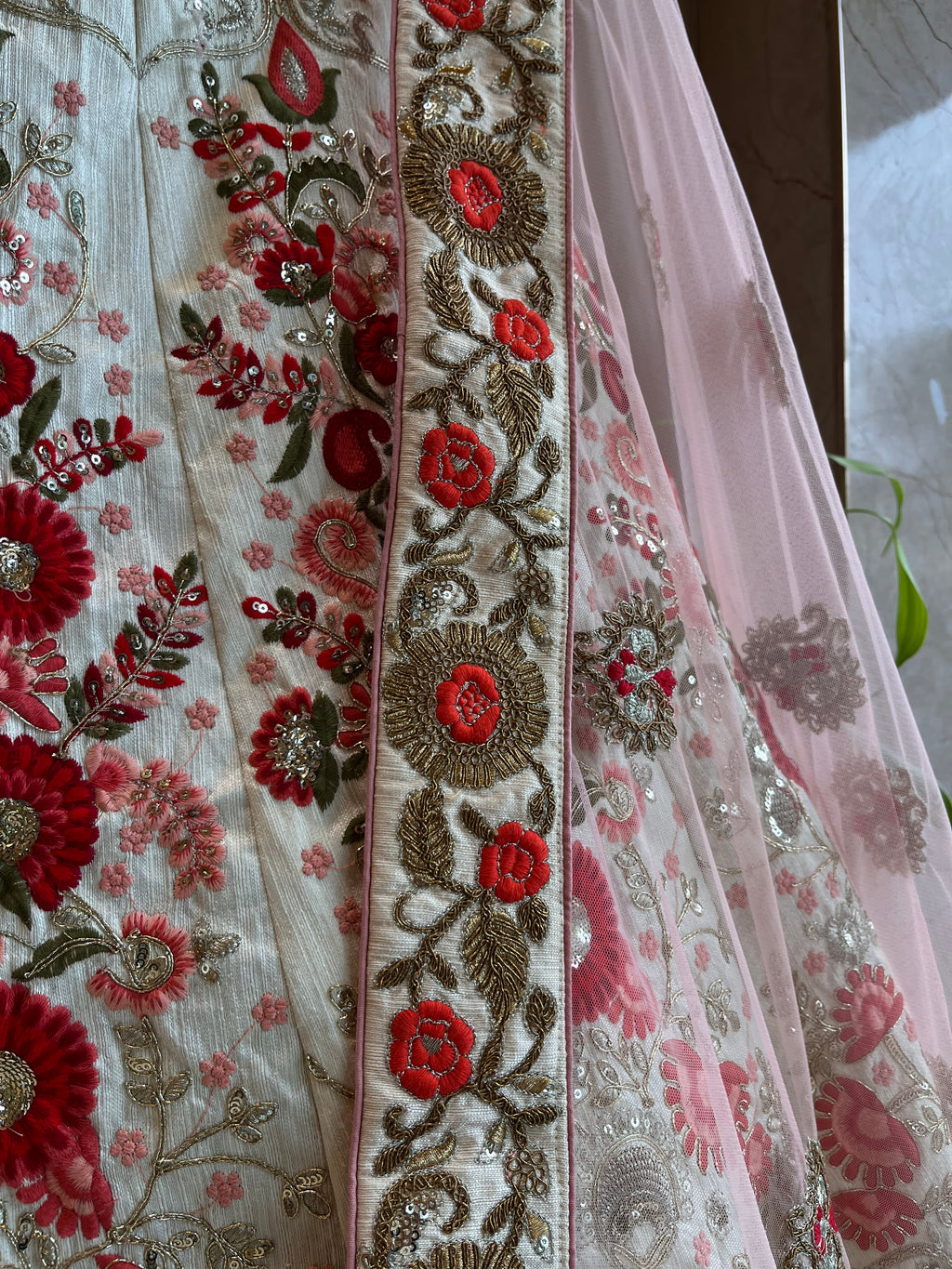 Floral Ivory lehenga set