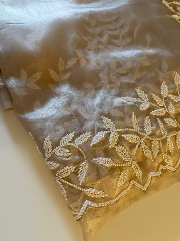 Débutante Champagne Saree
